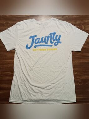JAUNTY T-SHIRT - Large // Brand happy smoke graphic logo tee shirt